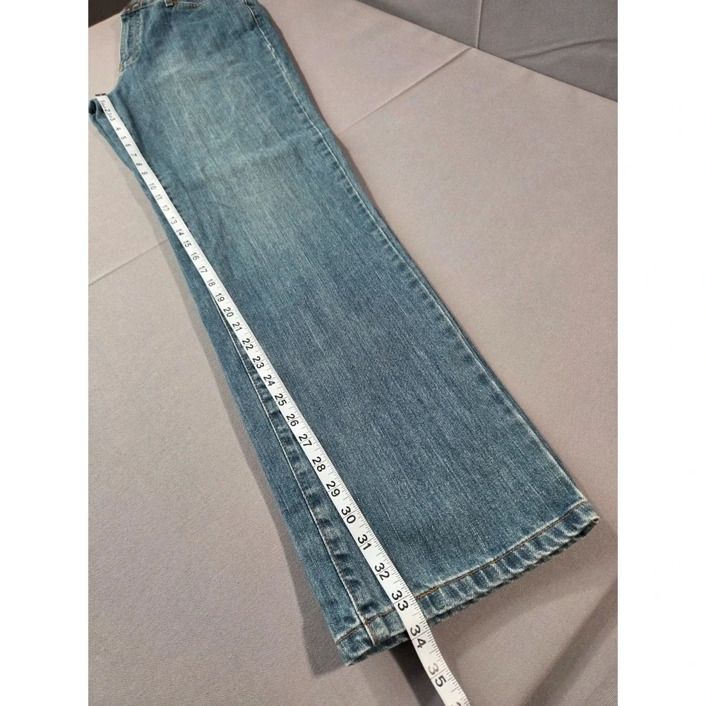 Eddie Bauer Jeans Womens 12 Tall Blue Denim Outdoor Durable Trails Pants